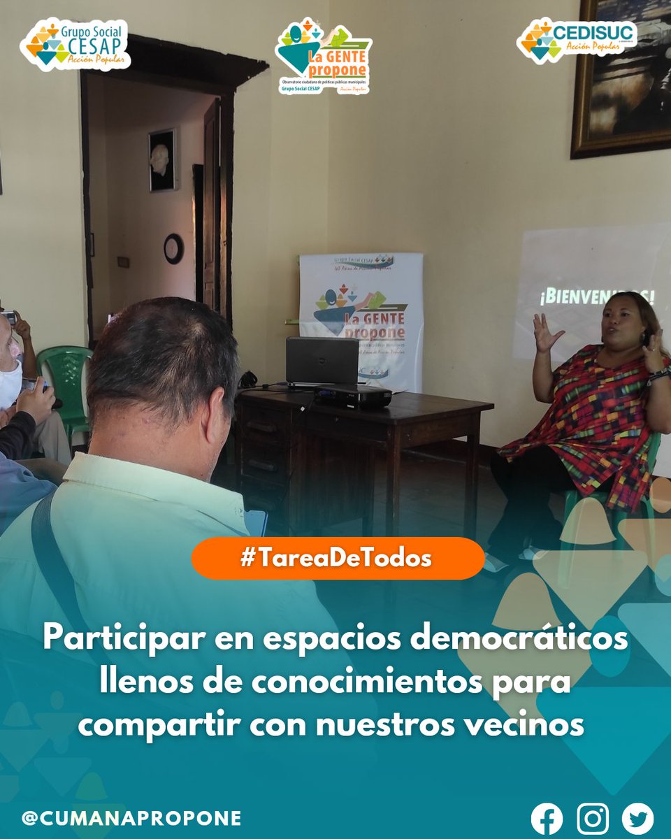 cumanapropone's tweet photo. #31Jul • La participación en los procesos de cambio hace toda la diferencia ✨

Solo podemos transformar nuestro entorno, si transformamos nuestra mente y nuestro ser 🙏🏻

Estar presente en estos procesos diferenciales #EsTareaDeTodos

#Cumaná https://t.co/m4Bb3sBKLj