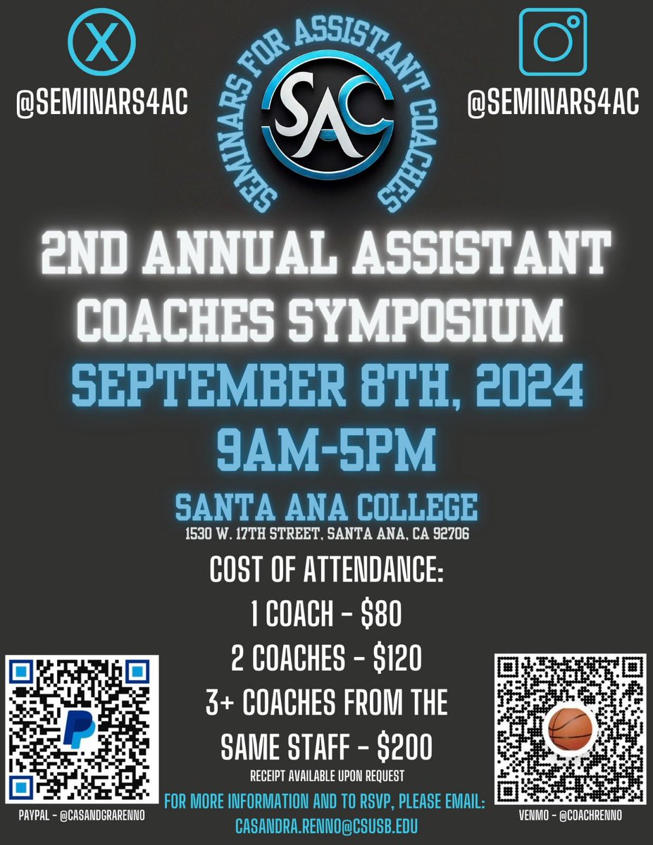 Cal Swish Nike EYBL/VU Russ Davis (@calswish_nike) on Twitter photo This is awesome for asst coaches who want to become head coach or asrt in college, as well as to learn how to best support the head coach and the program. A must attend event. <a href="/Seminars4AC/">Seminars for Assistant Coaches</a> This is awesome for asst coaches who want to become head coach or asrt in college, as well as to learn how to best support the head coach and the program. A must attend event. <a href="/Seminars4AC/">Seminars for Assistant Coaches</a>