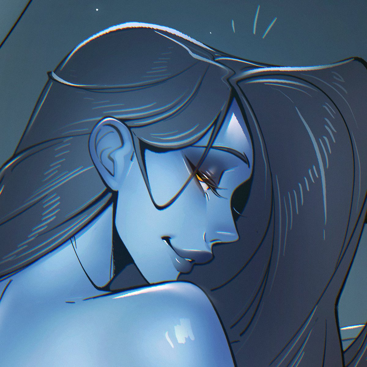 enia_sfw's tweet image. her gaze...🕷️