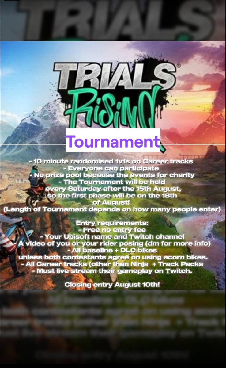 morgz____'s tweet photo. I will be hosting a Trials Tournament for Charity during a Charity month on Twitch! https://t.co/sE5QoJ3JMX