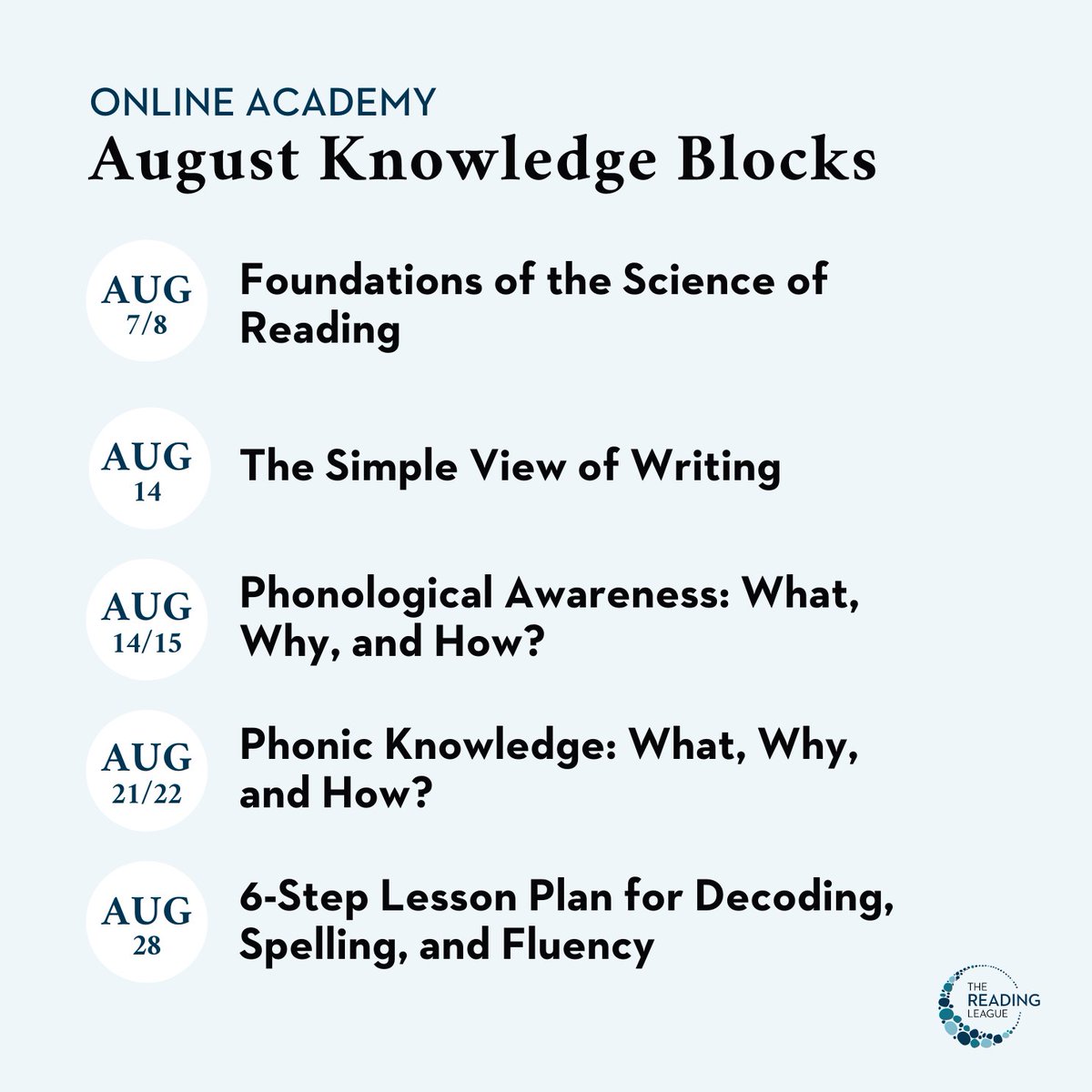 TRL's Online Academy offers #SoR-aligned literacy instruction for all learning paths. Choose from topics like 'Phonic Knowledge,' 'Engaging with Vocabulary,' &amp; 'Phonological Awareness.'

Register for a live, expert-led session today: bit.ly/3Yrs309. #ProfessionalLearning