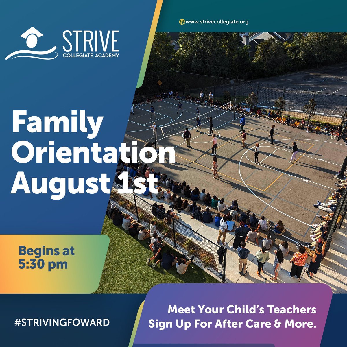 Excited to welcome STRIVE families to Parent Orientation on August 1, 2024, at 5:30 PM! 🌟 Join us at 3055 Lebanon Pike #300, Nashville, TN, to meet our team and get ready for an amazing school year. See you there! 💙 #STRIVEFamily #BackToSchool