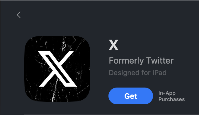 xezrunner's tweet photo. ⚠️ Do not install before fully reading.
It looks like X for iOS/iPadOS is now available for installation on macOS as a "Designed for iPad" app through the App Store.

⚠️ Someone on Reddit reports that the app has allegedly caused an account suspension over using it on macOS.
This might be due to the app detecting a jailbroken or other unideal environment/state.

https://t.co/WKc6x0DjMa