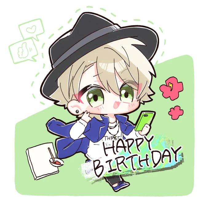 カズお誕生日おめでとう!久しぶりに描いても手が描き方を覚えているぐらい夢中になった推しですずっと大好きよーーーー!#三好一成生誕祭2024#三好一成誕生祭2024 