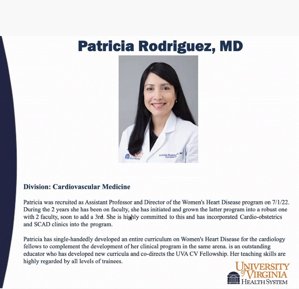 Patricia Rodriguez Lozano MD, MS (@prodriguezmd) on Twitter photo Deeply honored to receive the Department of Medicine Excellence in Teaching Award <a href="/UvaDOM/">UVA Department of Medicine</a> <a href="/CardioUva/">UVA Cardio</a> <a href="/UVACardsFellows/">UVA Cardiology Fellowship</a> <a href="/ChrisKramerMD/">Christopher Kramer MD</a> <a href="/VSoukoulis/">Victor Soukoulis</a> <a href="/uvahealthnews/">UVA Health</a> Deeply honored to receive the Department of Medicine Excellence in Teaching Award <a href="/UvaDOM/">UVA Department of Medicine</a> <a href="/CardioUva/">UVA Cardio</a> <a href="/UVACardsFellows/">UVA Cardiology Fellowship</a> <a href="/ChrisKramerMD/">Christopher Kramer MD</a> <a href="/VSoukoulis/">Victor Soukoulis</a> <a href="/uvahealthnews/">UVA Health</a>