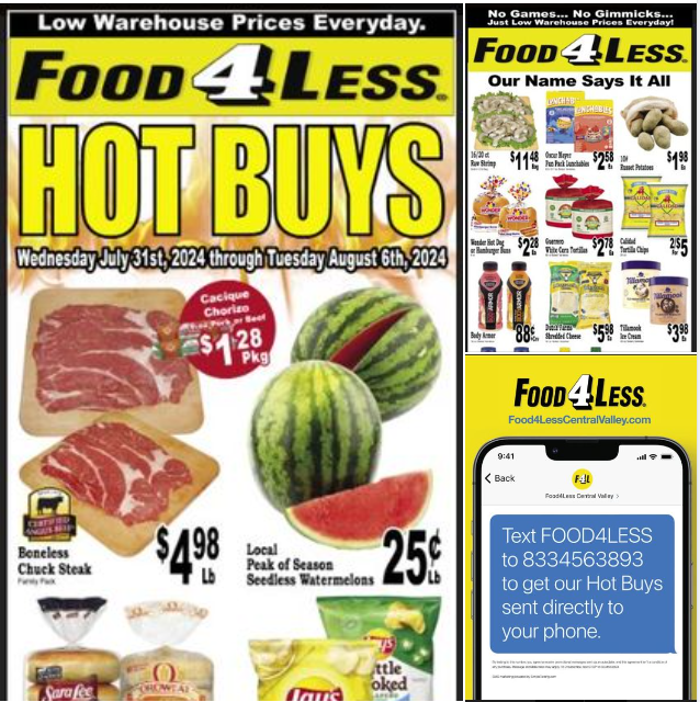 Food4LessCV's tweet image. HOT BUYS on Boneless Chuck Steak &amp;amp; More!  
food4lesscentralvalley.com/hot-buys/
Get these Hot Buys and more directly to your phone by texting FOOD4LESS to 833-456-3893