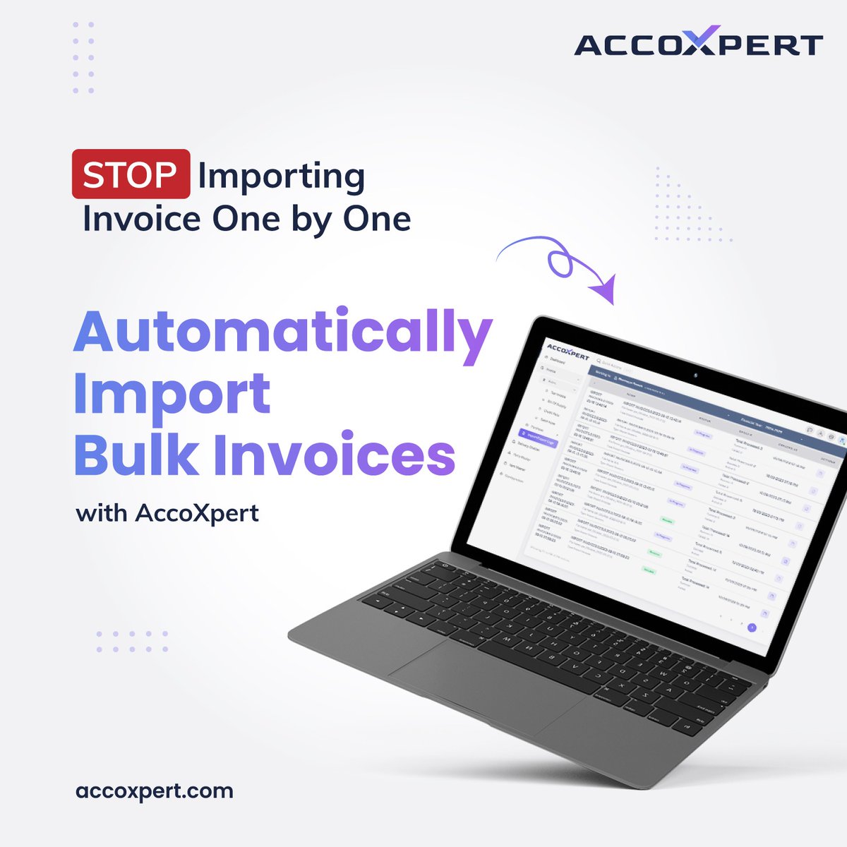 AccoXpert5248's tweet photo. π Tired of importing #invoices one by one? Switch to #AccoXpert and automatically import bulk invoices with ease. Simplify your workflow today! πβ¨
#eInvoice #Billing #SME #GST #Tax #Business #Automation #eWaybill #Accounting #Software #SalesInvoice https://t.co/MDnHCCQL8R