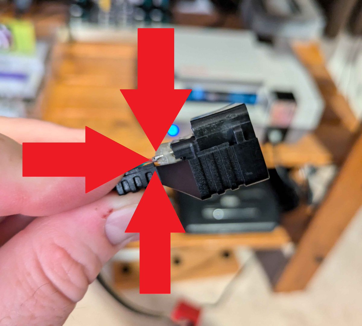 PSA:  If you're having issues with a NES controller functioning with an input display or an extension cable, check the female pins.  They can slide back over time, as they are secured only with hot glue.  Shove it back and reglue if needed.  Spread the word.  Hooray!