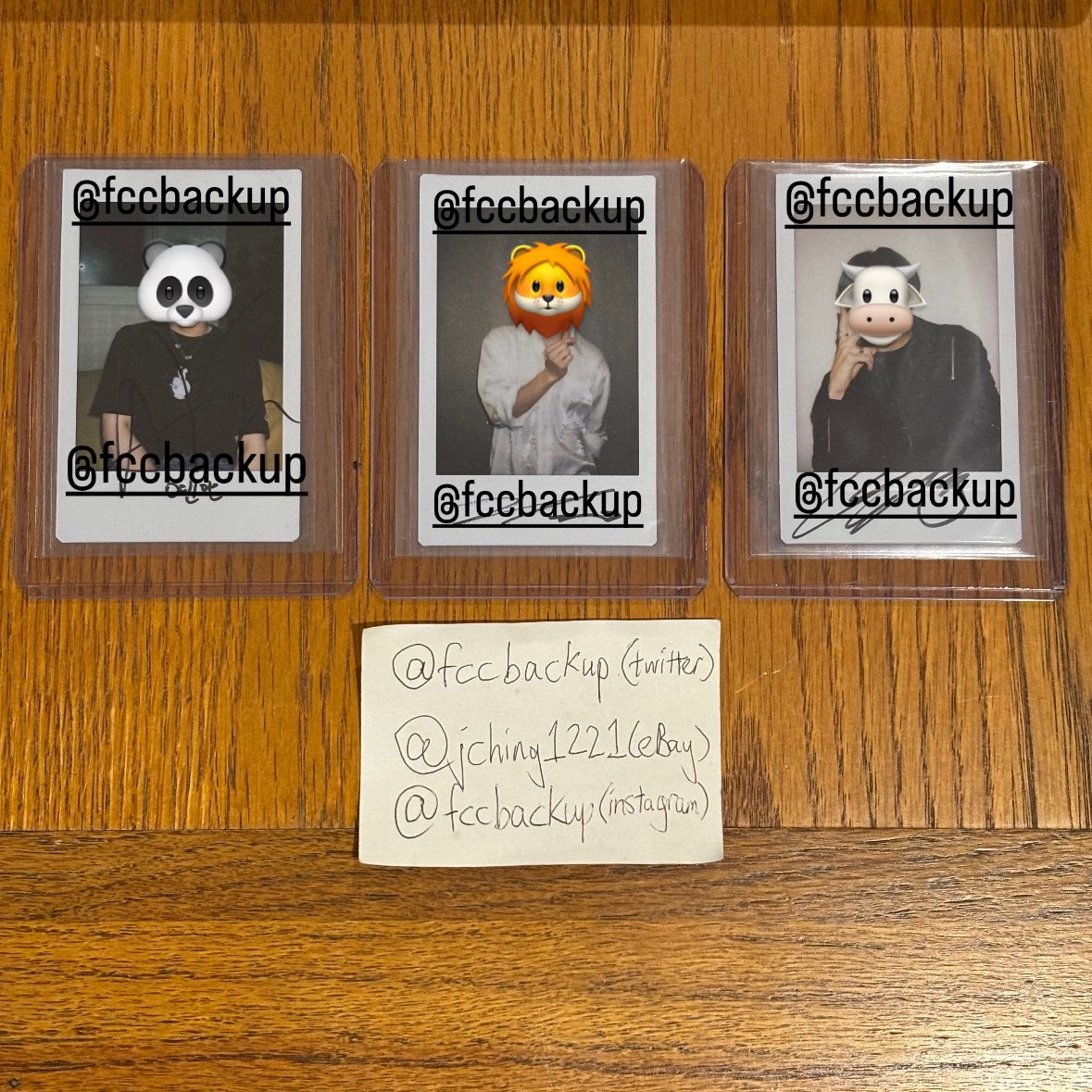 fccbackup's tweet photo. wts pentagon signed polaroids 

yanan charms polaroid (2nd owner) $120 or best offer

kino pose beatroad (1st owner) $180 obo

wooseok in:vite u everline (1st owner) $180 obo

prio shipping not included in pricing

pricing based on if i’m 1st owner or not

location: usa
ww: yes https://t.co/RGoc59B1iq