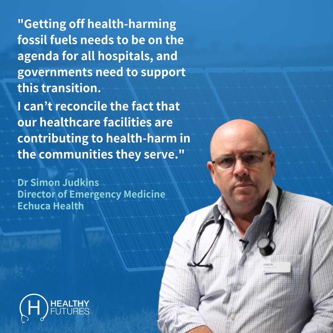We are calling on the federal government to prioritise electrifying Australia’s healthcare sector.

All-electric hospitals will protect the health of the communities they serve.

Want to join us for this epic campaign?

Find out more healthyfutures.net.au/all_electric_h…