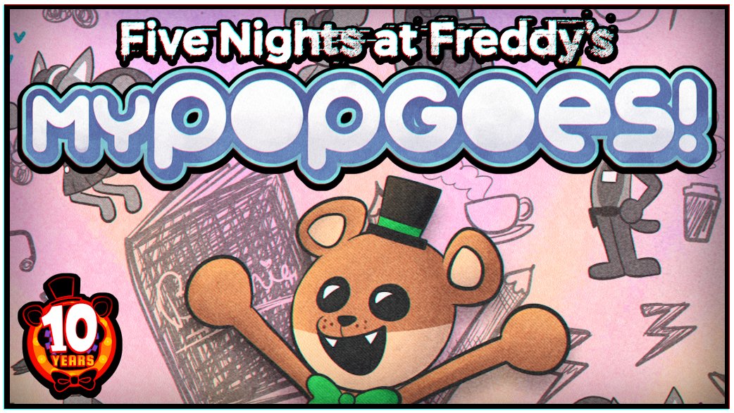 POPGOESdev's tweet photo. A release trailer has been scheduled for myPOPGOES, Day 1 of the 10 YEARS FNAF event!
If things go well, it will premiere at the same time the game goes live. Hope to see you all there!
https://t.co/ZcZEec8I6T #fnaf #popgoes https://t.co/J85gH90LHf