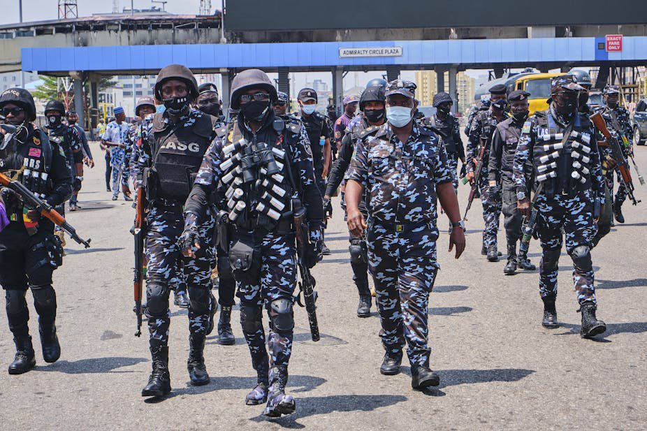 Neutral_OC's tweet photo. Is the Nigerian Police Force preparing for war? 

I have no faith in them as they have refused to arrest the thugs who threatened to attack peaceful #EndBadGovernance protesters.

Go all tomorrow with your phones and record your every move. Don’t let someone else tell your story. https://t.co/bhTsuWbP4z