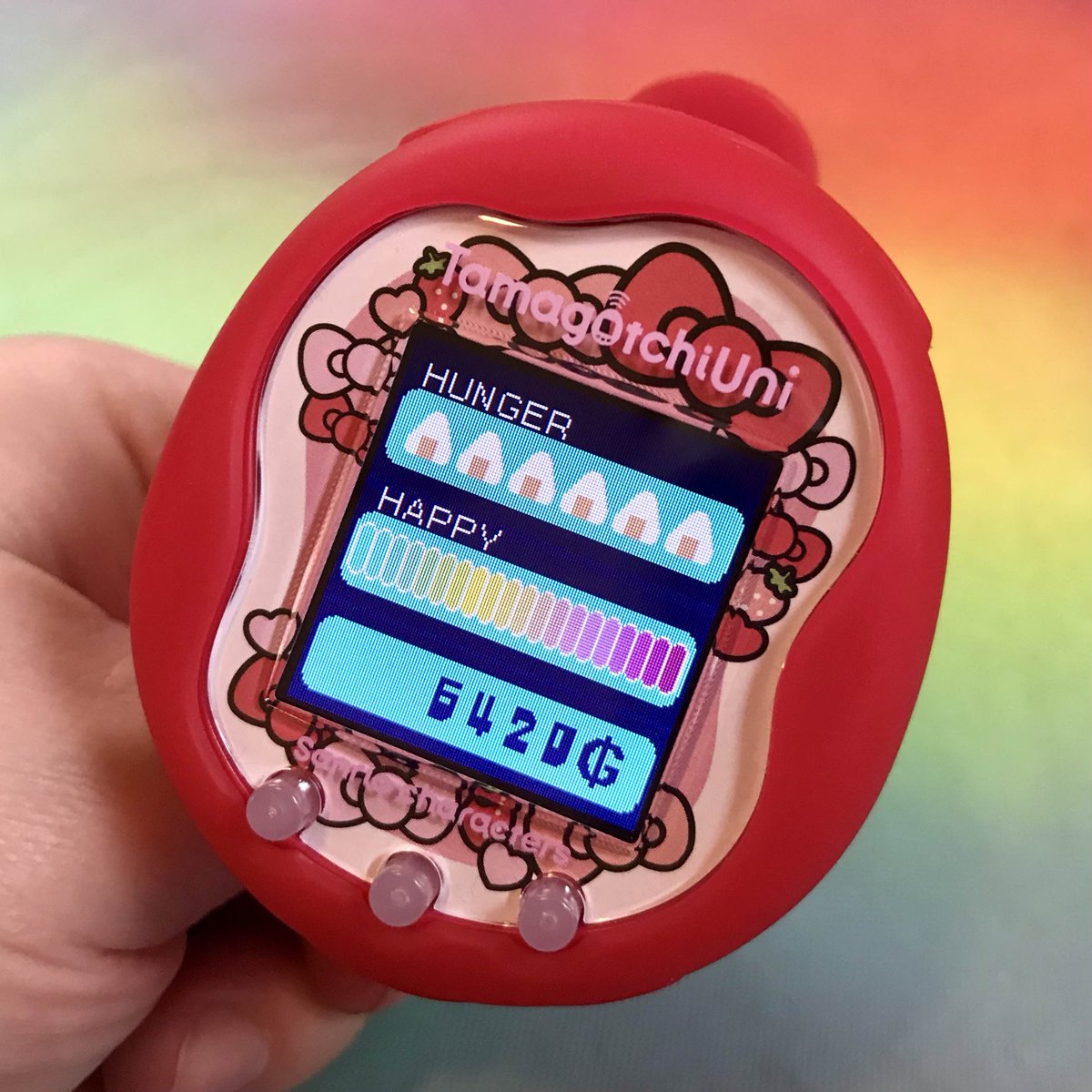 LovePandaBunny's tweet photo. So satisfying 💖 #tamagotchi #virtualpet #fullhealth #collector #toycollector #sanrio #kawaii https://t.co/PAk4hDVYcz