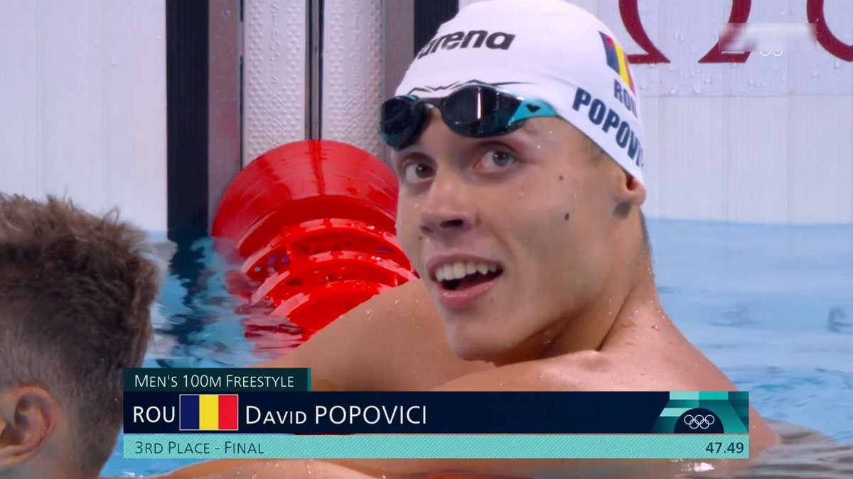 Bronzo per mio figlio David Popovici🇷🇴🫶🏼

#GiochiOlimpici #Paris2024 #OlympicGames
