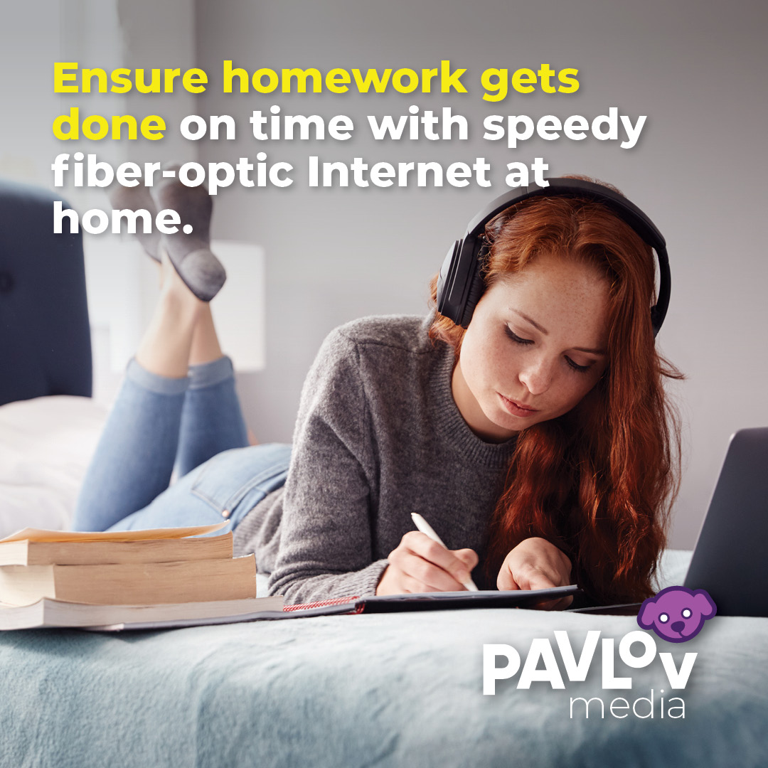 Make sure they have the best tools for academic success with our top-tier fiber-optic internet! Upgrade to Pavlov Media and watch your kids thrive with uninterrupted streaming and quick access to educational resources. #fiberInternet #Back-to-School