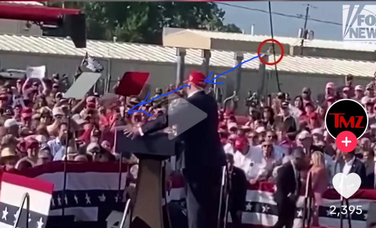 In the Trump assn attempt why is nobody talking about the fact that the bullet trajectory doesnt lineup with the top of his ear in any of the photos or videos?? #thetrump #trump #kamala #Paris2024 #TrumpIsWeird #TrumpIsWeirdAF #imanevertrumpguy #ineverlikedhim #nevertrumper #GOLD