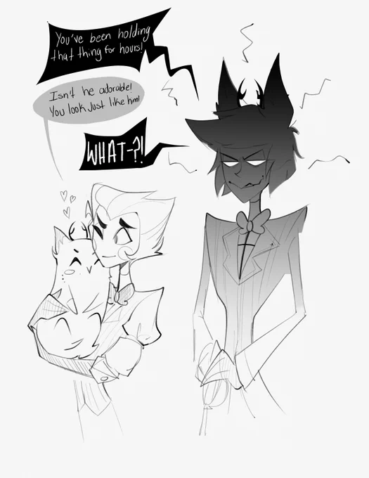 cursed cat stealing the boyfriend🤭📻🍎#radioapple #CursedCatAlastor #HazbinHotel 