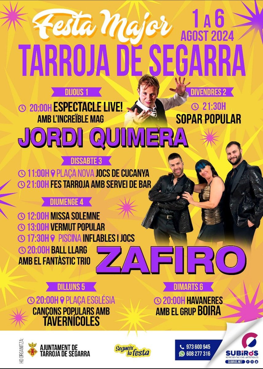 ajtarroja's tweet photo. Tot a punt per la Festa Major de #Tarroja #Segarra Us hi esperem!! Esteu convidats a participar dels diferents actes!! @ajtarroja @ccsegarra @ComarquesPonent @Turisme_Segarra https://t.co/L41th5k4gY