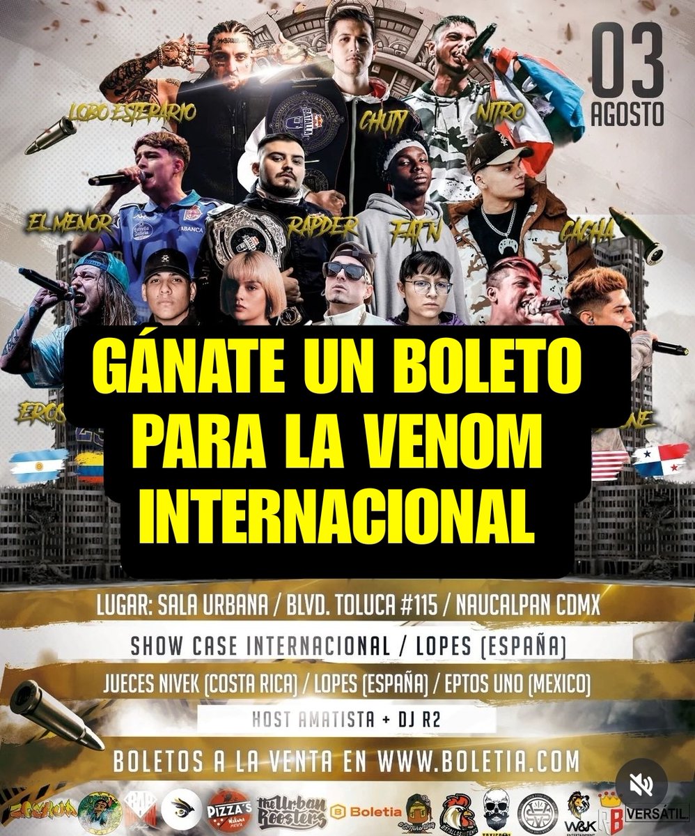 FreestyleMemes2's tweet photo. Gente, vamos a dar un BOLETO GRATIS para la VENOM Internacional en Facebook 

Les dejo la Publicación en el siguiente Tuit para que vayan a participar. 😎 https://t.co/w53JzVHslC