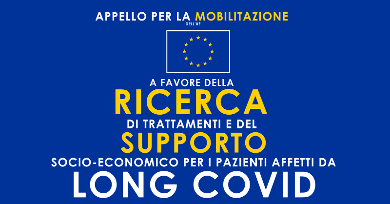 thinklongcovid's tweet photo. ✍️ Firma ora la petizione! https://t.co/7JUGhwHXn5
📢 Appello per la mobilitazione dell’Unione Europea a favore della ricerca di trattamenti e del supporto per i pazienti affetti da Long Covid.