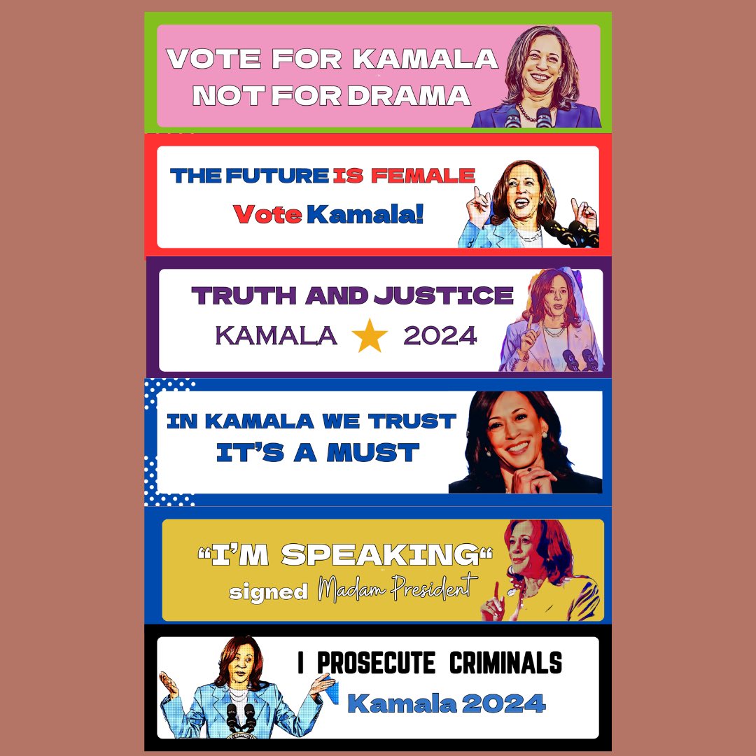 GGRApparel's tweet photo. Your Unique Kamala Bumper Stickers
https://t.co/fg2ZFPd3Lz https://t.co/mALgq7M94B