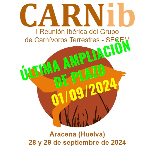 MaD_OnTheRoad's tweet photo. Ampliación de plazo de inscripción y envío de resúmenes para la I Reunión Ibérica del Grupo de #Carnívoros Terrestres de la @SECEM_, nosotros estaremos presentes, hablando de #ProyectoSAFE  https://t.co/bmmQsSPkcp https://t.co/OUgrDVlWqB