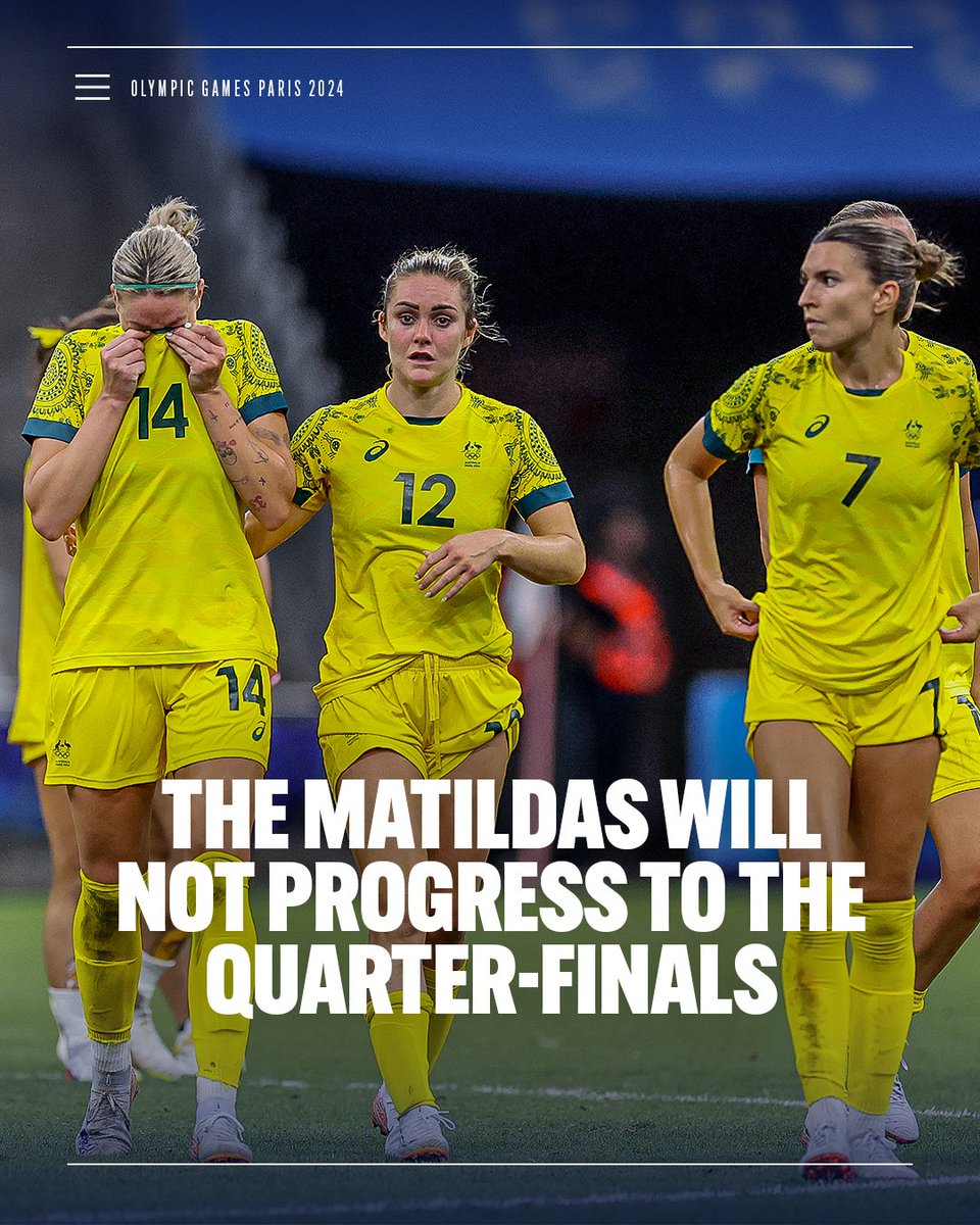 It's official. The Matildas are OUT.

MORE: bit.ly/3Yr7Tn6