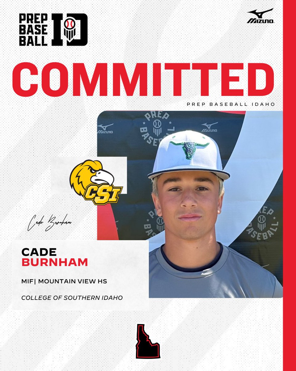 🚨𝐂𝐎𝐌𝐌𝐈𝐓𝐌𝐄𝐍𝐓 𝐀𝐋𝐄𝐑𝐓🚨

'25 RHP/INF Cade Burnham has announced his commitment to the College of Southern Idaho. 

The West Coast Games Alum is one of the  first of many talented players in the 2025 class to come off the board this summer. 

<a href="/CSIBaseball/">CSI Baseball</a> |
