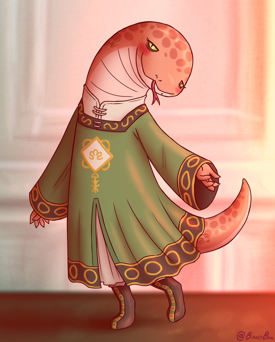 Serpent Zorayas wearing her human clothes.
Don't think it would work well irl but it's funny here