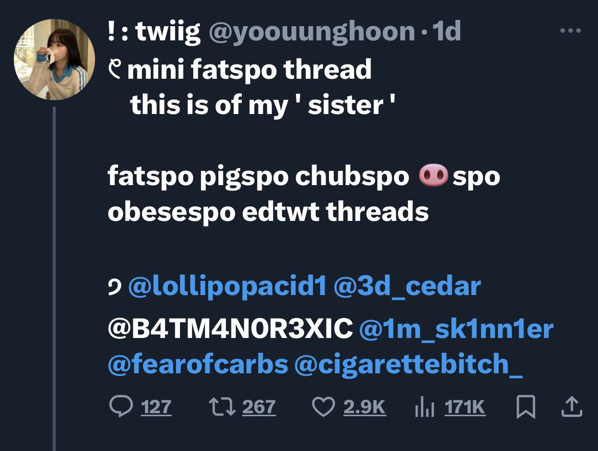 edtwtspy's tweet photo. @/yoouunghoon 

bitch 🥰🥰🥰🥰🥰

@/lollipopacid1 @/3d_cedar @/1m_sk1nn1er @/fearofcarbs @/cigarettebitch_ 
for supporting https://t.co/XZqoqOoVBg