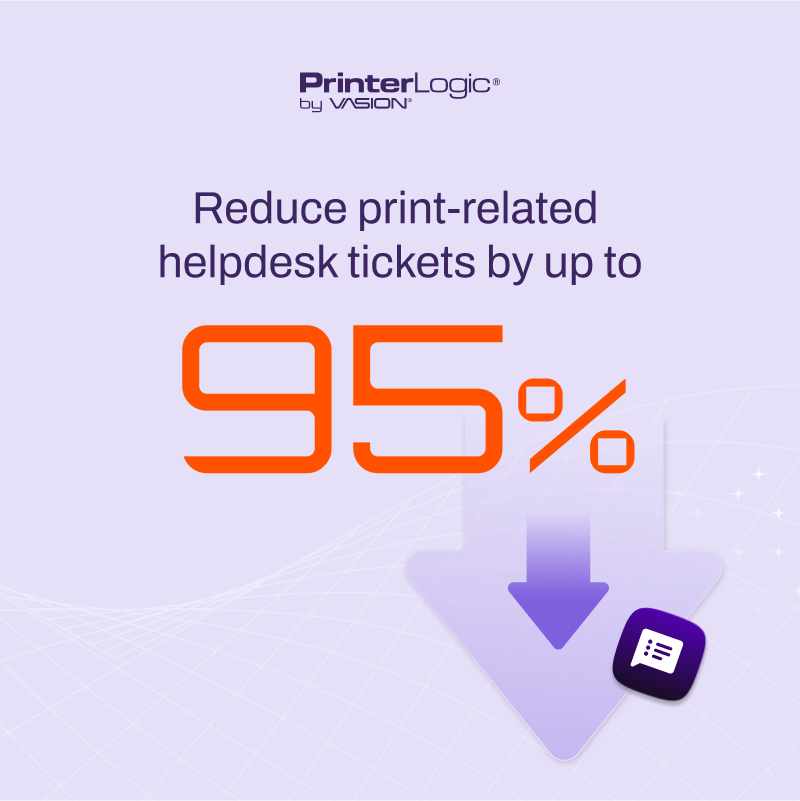 PrinterLogicc's tweet photo. Want to see just how easy it is to switch to a serverless, direct IP printing platform? Schedule a customized demo to see how PrinterLogic upgrades your print environment, optimizing output and increasing flexibility and scalability.