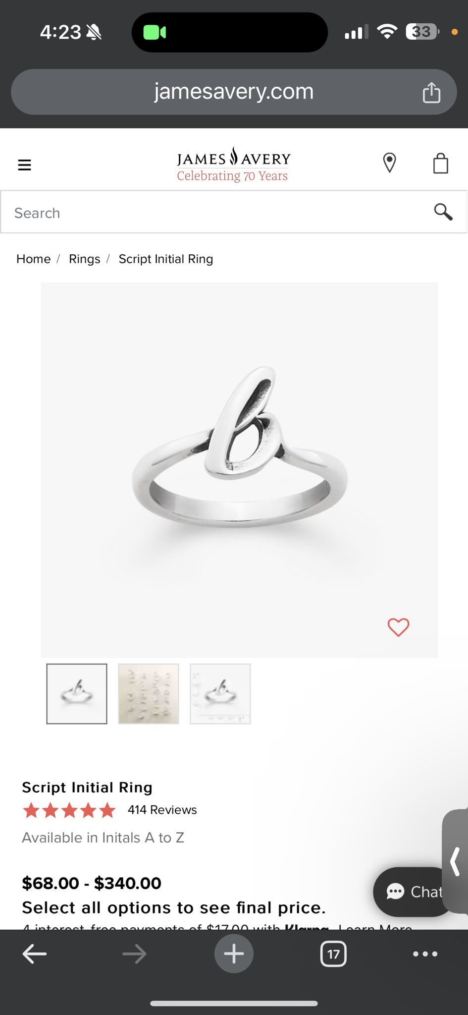 James avery z ring clearance