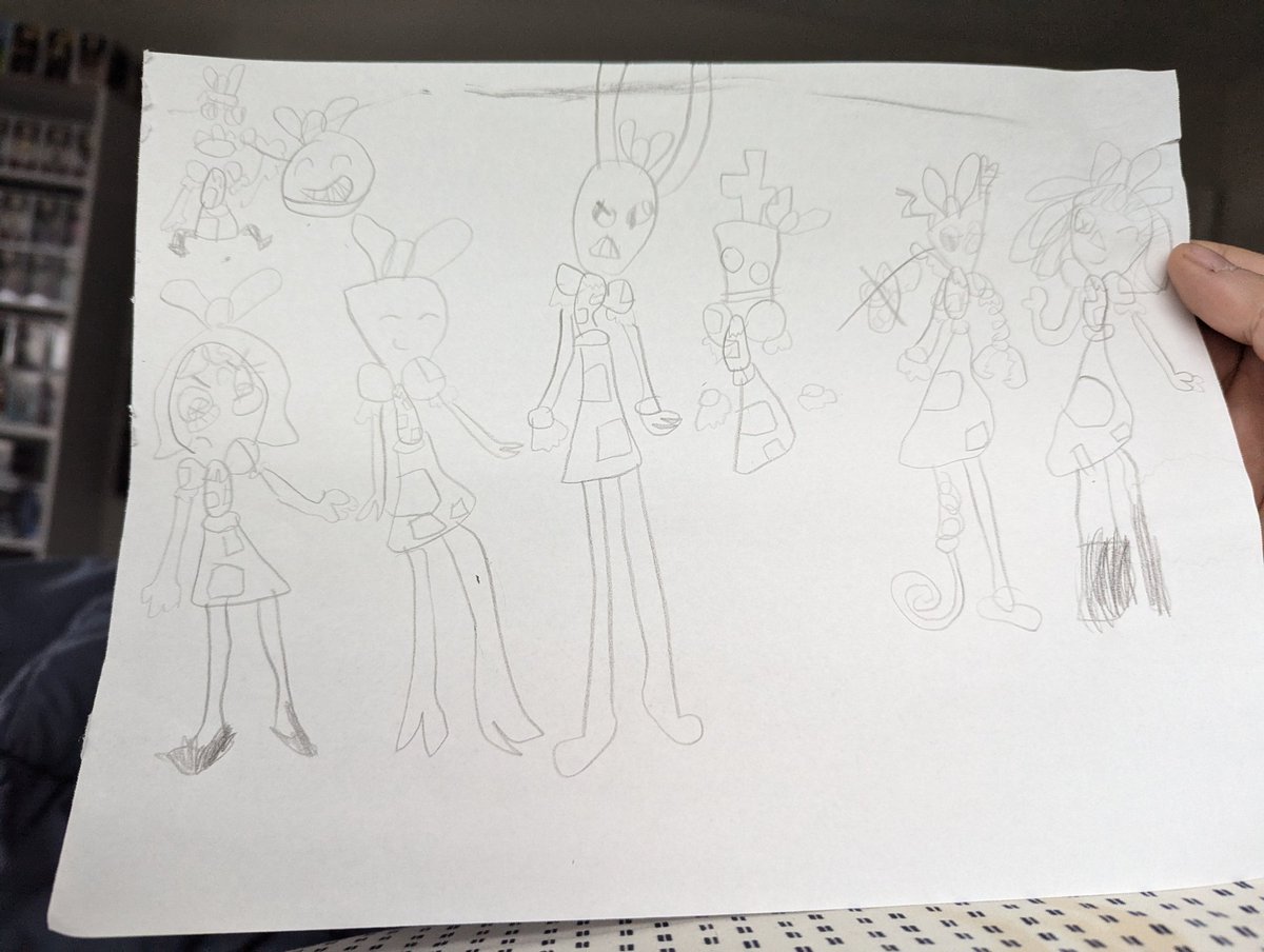 HonestJohn16's tweet photo. @GooseworxHD my daughter Ellie (7) drew all of the characters dressed as Ragatha, she's a huge fan! https://t.co/SKc16f50nR