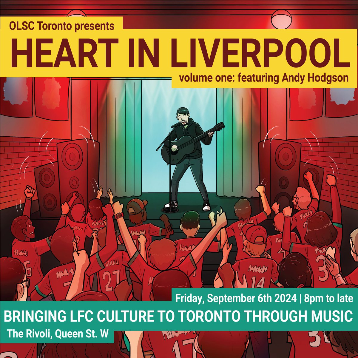 Hey LFC Fans, LFCTO are very proud to announce our Heart in Liverpool concert Volume 1 &amp; the North American premier of <a href="/andyhodgson110/">Andy Hodgson</a>.  This will be an event you don't want to miss. Our ticket details are on Lfctoronto.com and Eventbrite, get them before they are gone.