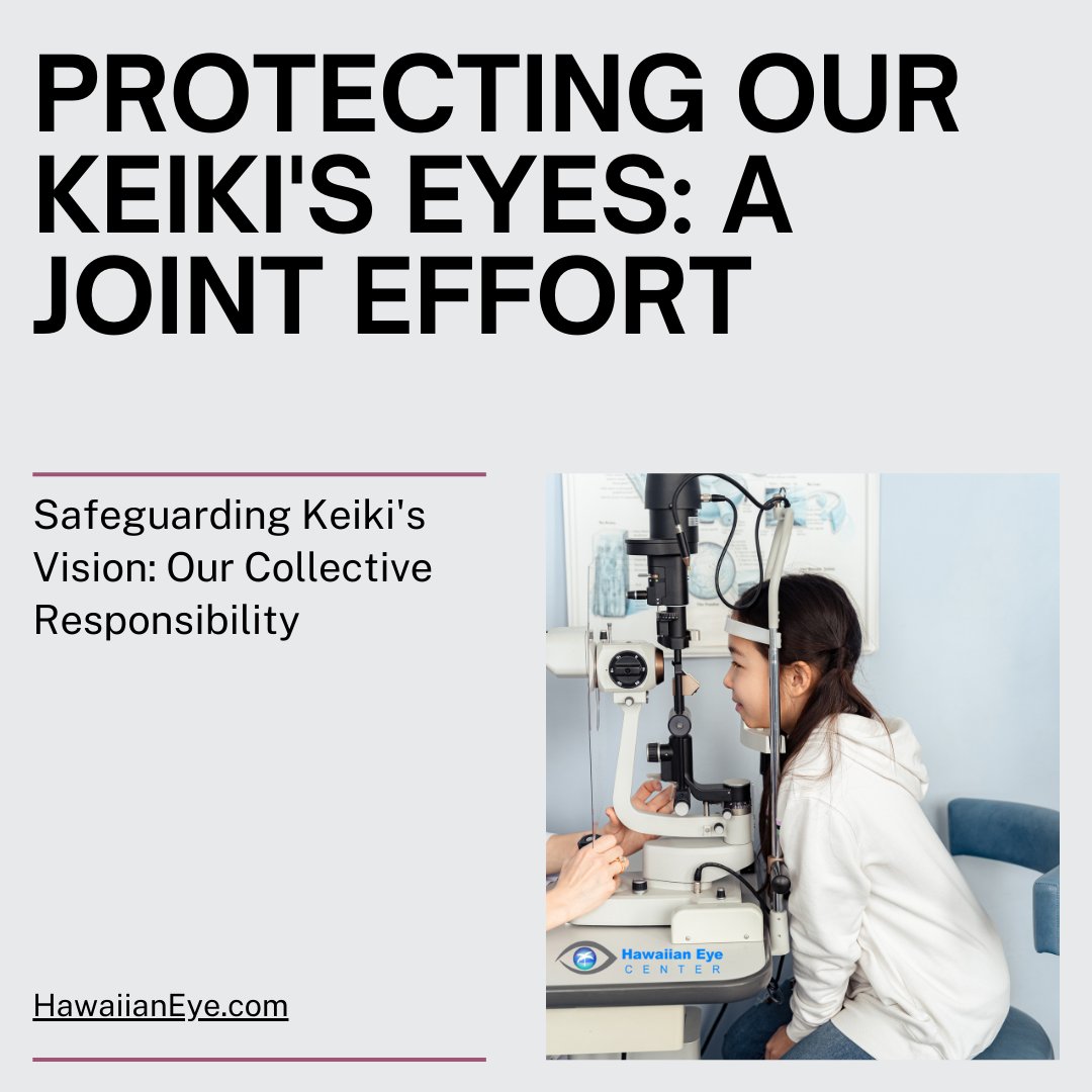 August is Children’s Eye Health &amp; Safety Month!Kids face vision problems like injury,infection,&amp;increasing nearsightedness.At Hawaiian Eye Center,we’re dedicated to protecting&amp;preserving your child's eye health 4 life.Let's keep those eyes safe&amp;bright!#HawaiianEyeCenter