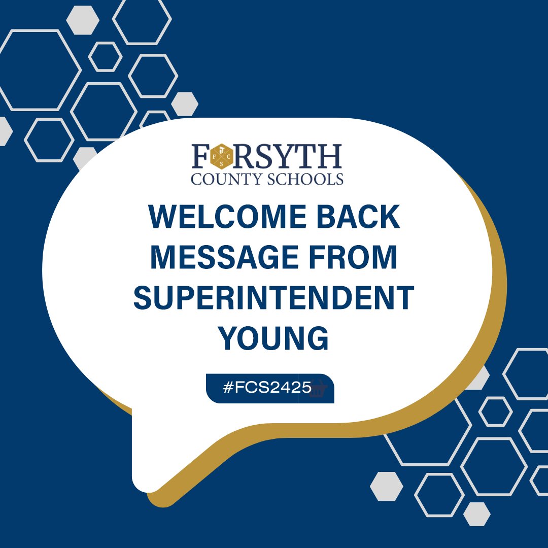 Read the welcome back message from Superintendent Young! ow.ly/6M2z50SOGnt