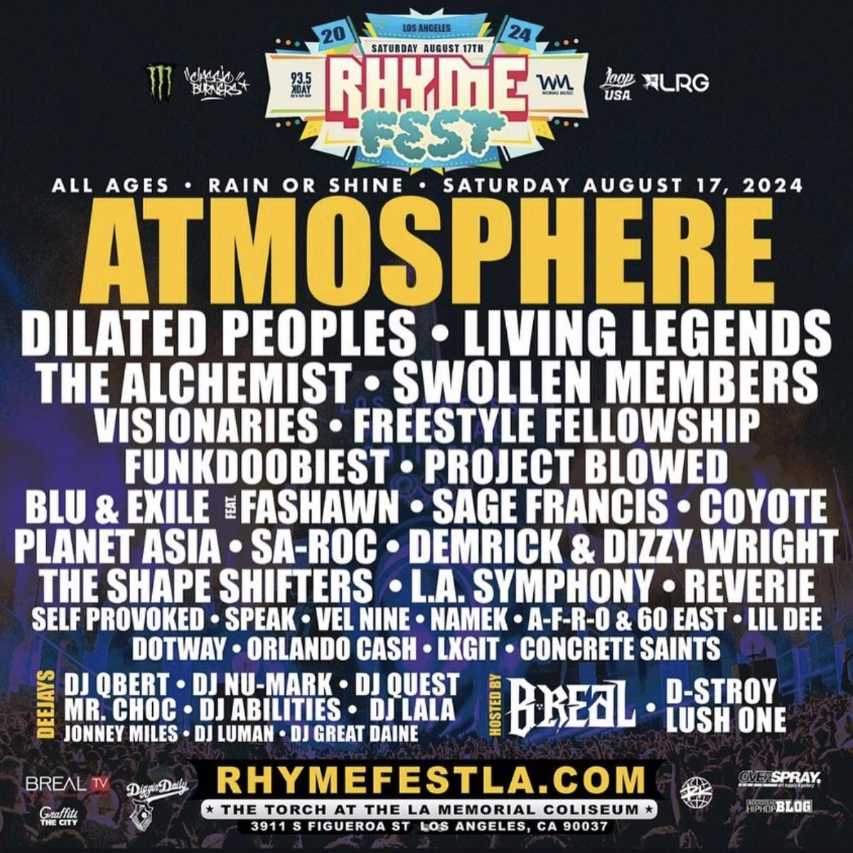 We're giving away a pair of tickets to Rhyme Fest at The Torch on Saturday, August 17 - visit our Instagram page to enter! Contest ends 8/4 at 11:59pm PST: instagram.com/thetorchla/