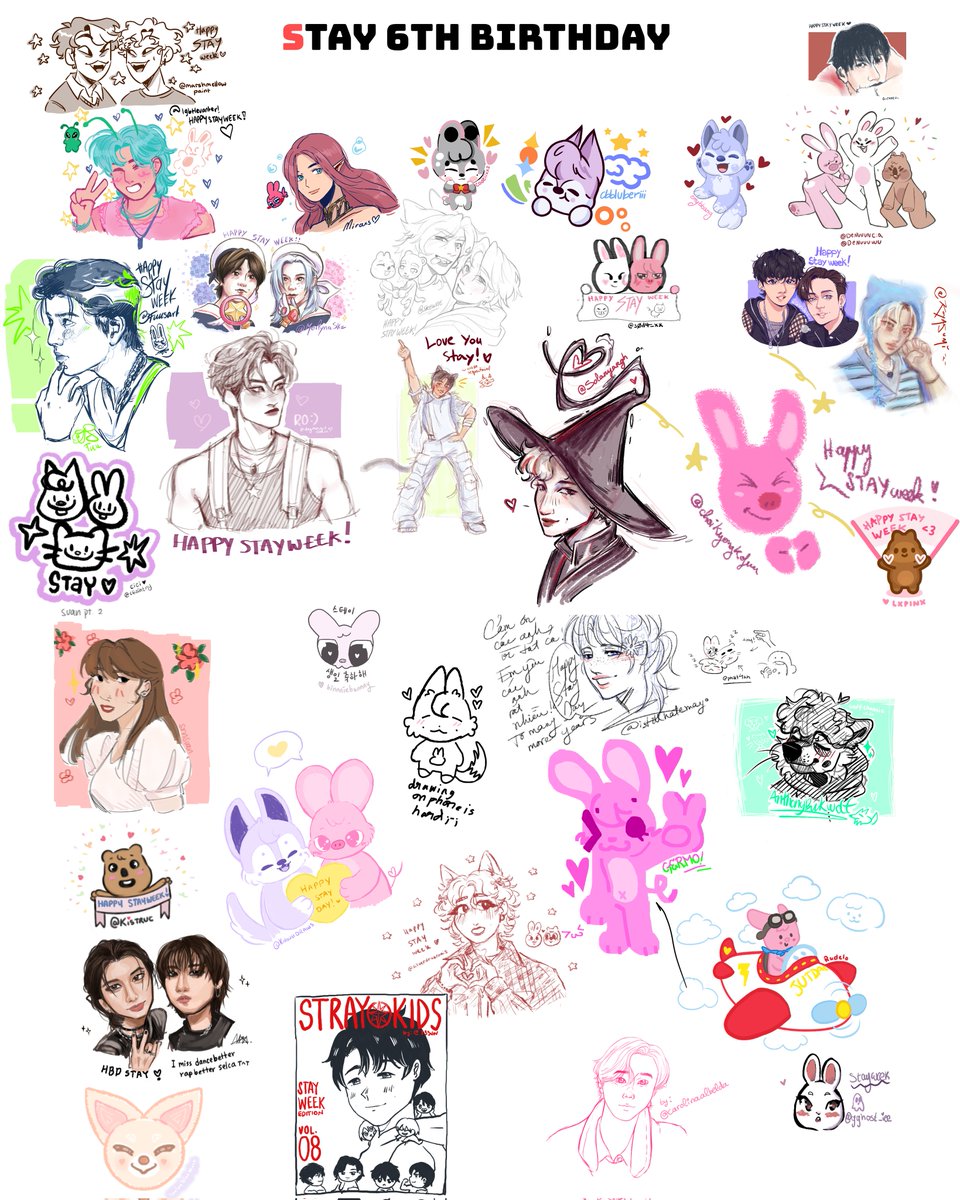 codeiixx2's tweet photo. Happy Stay Day!!! 6 years as stay together and more years to come 🌠

Thanks everyone for drawing together for Stay's birthday! Please check out everyone's art, they're so cute! Artists below ⬇️

#STAYDominATEsFor6Years
#스테이도_스키즈가있어야_존재
#StrayKids #Straykidsfanart https://t.co/gdln2a8CqT