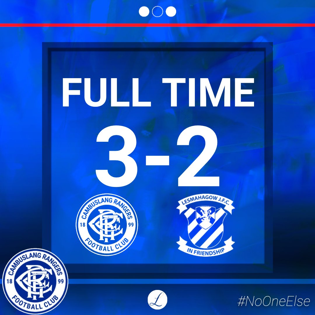 CambuslangGers's tweet photo. Full Time | Cambuslang Rangers leave it late, grabbing two goals at the end of the game to make it 6 points from a possible 6 to start the season.

Goals: Carlos Lyon (X3) https://t.co/W670ygsVPO