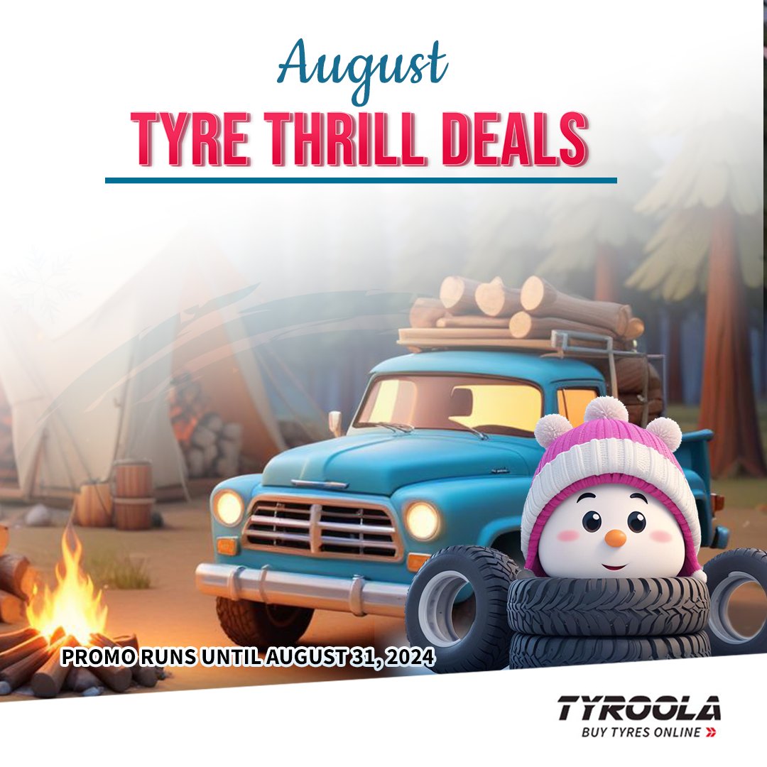 Check out our August Tyre Thrill Deals and enjoy fantastic savings on your favourite tyre brands.
Save big on tyres and find the perfect fit for your ride today!
Happy Driving! 

✅ bit.ly/3E0IdU5
📆 Until August 31, 2024!!

Tyroola, new tyres, Australia, BFGoodrich