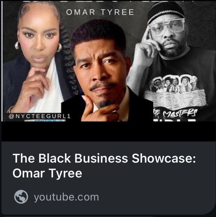 omartyree's tweet photo. Are you guys able to copy the #Link in my #STORY @ https://t.co/zEUr79YLVk for the #GODCAST #PODCAST with @SincereLuvDaGid & @NYCTeeGurl1 this evening on #YOUTUBE @ 9 PM EST / 6 PM PST ~ Find the THE #BLACKBUSINESS #SHOWCASE with #OmarTyree @YouTube https://t.co/VxgdUmIQh5