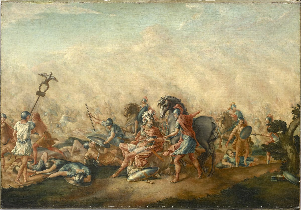 URDailyHistory's tweet photo. 2 Aug 216 BC: #Hannibal leads the #Carthaginian #army and defeats a larger Roman army at the Battle of #Cannae in what is considered one of the greatest tactical victories in #history. #HistoryMatters #OTD #ad https://t.co/JYaRB7wRST https://t.co/vdjeAK51OR