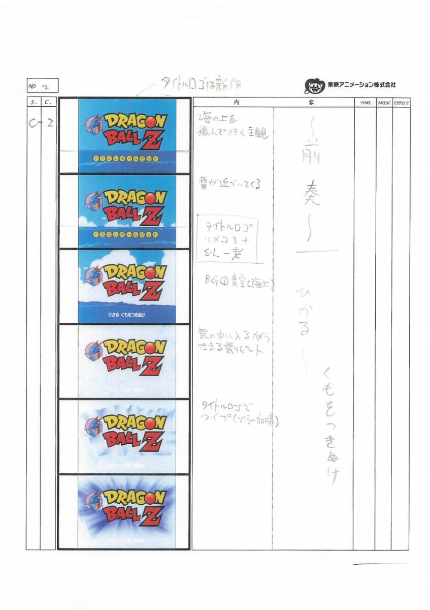 datwerg's tweet image. Excerpts from the storyboard for the opening to the 2008 Jump Super Anime Tour promotional anime "Yo! Son Goku and His Friends Return" by Yasunori Goto/後藤康徳.

Notably uses modified screenshots from the original Z OP.