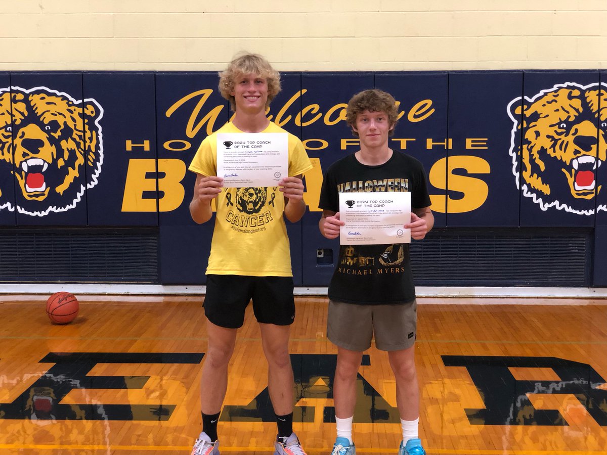 RHSBearsBB's tweet photo. Our afternoon session featured a lot of talent in this group. The overall camp champions winning the skills and games were the Warriors, coached by @Ryderkaichavez &amp; Luke Hurliman! 

Everyone was also awarded honorary passes to games, and their coaches a running pass as well.🐻🏀 https://t.co/c8M4lYiis4