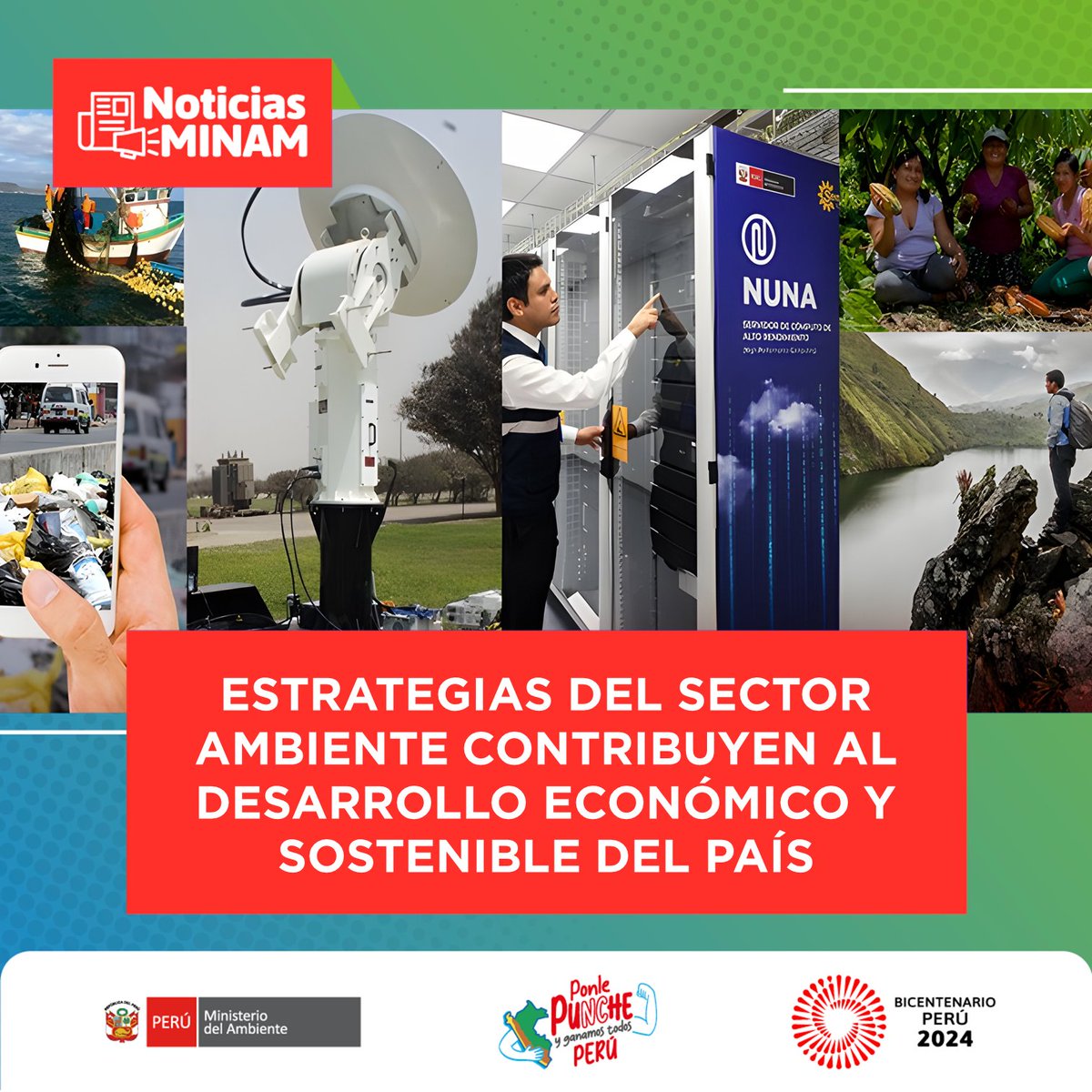 MinamPeru's tweet photo. 📢 #NotasMINAM | Conoce las estrategias y el trabajo articulado que viene realizando el #MINAM con los Gobiernos regionales y locales para contribuir al desarrollo económico y sostenible del país.
📲 Leer más ➡️ https://t.co/jQqDNfQcIn
#MINAM | #ambiente |  #sostenibilidad | https://t.co/uZySvu0w2u