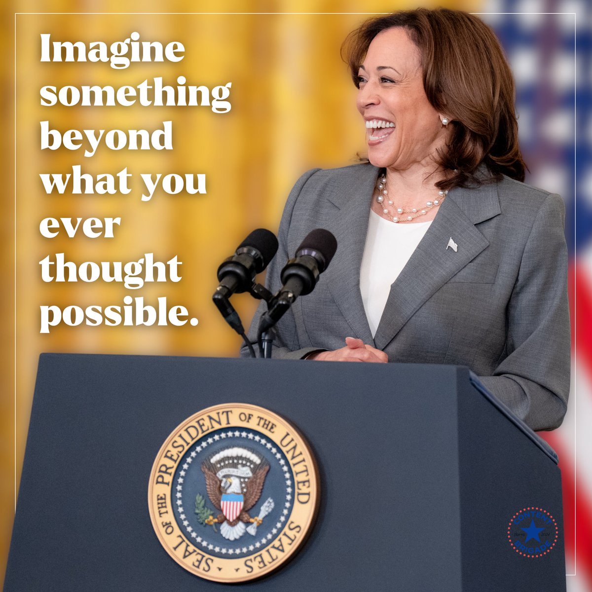 Coolie20241's tweet photo. We are so close to electing the first female President and need your help to do it. #LetWomenSpeak #MakeHistoryTogether #Kamala4President2024 #wtpGOTV24 https://t.co/BabL0IXLqA