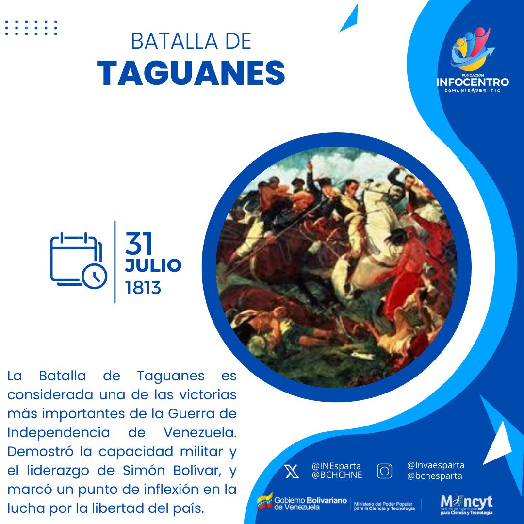 La Batalla de Taguanes fue un enfrentamiento militar ocurrido el 31 de julio de 1813