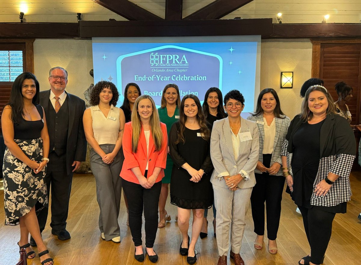Today, we celebrated our Assistant Director of Communications &amp; Media, Crystal Ruiz, as she was installed as secretary for the <a href="/FPRA/">FPRA</a>'s Orlando Area Chapter. We're so proud of her growth since joining and can't wait to see how else she thrives alongside the other #FPRA members!