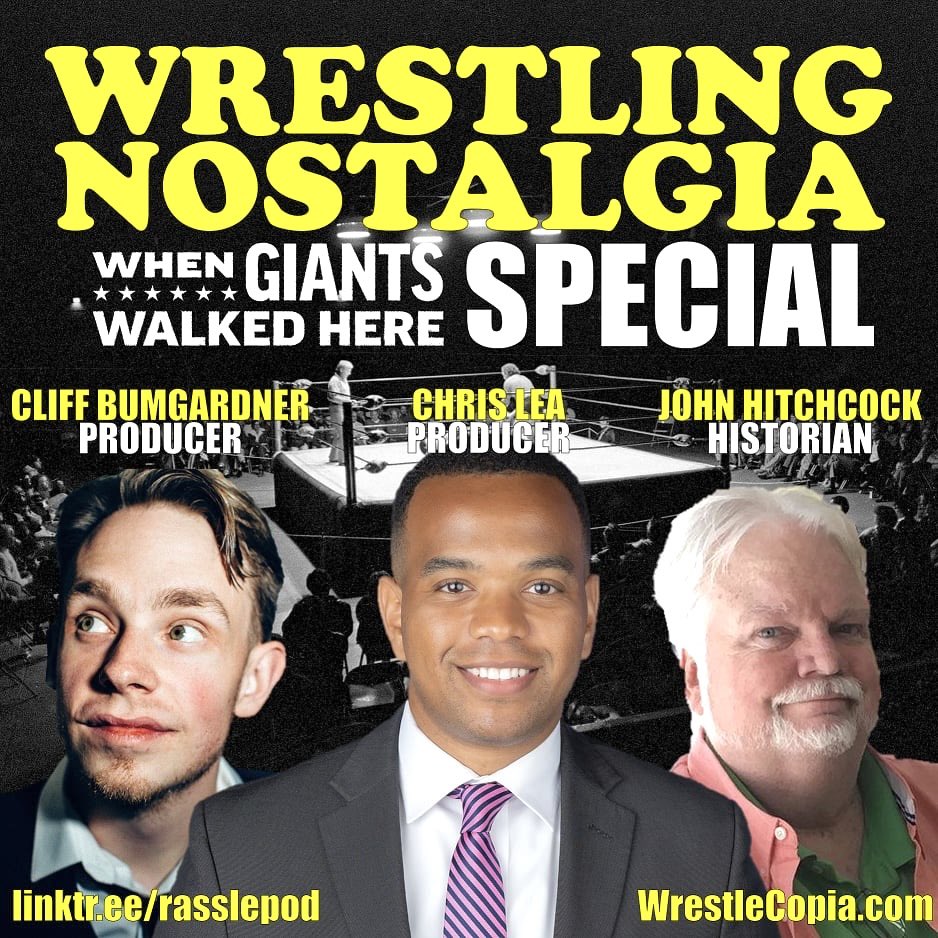 TheDaveDynasty's tweet photo. 🚨WRESTLING NOSTALGIA
🛜 https://t.co/ps501SU2TZ

#DortonArena w/h Cliff Bumgarnder &amp; Chris Lea, WHEN GIANTS WALKED HERE producers, plus John Hitchcock

🔹SP: https://t.co/eSDxgiUxQE
🔹AP: https://t.co/lf3gcnbTpr
🔹YT: https://t.co/rjhm1SxXZI

@MyPBSNC @RaleighGov @thejimcornette https://t.co/LQIPwNo6og
