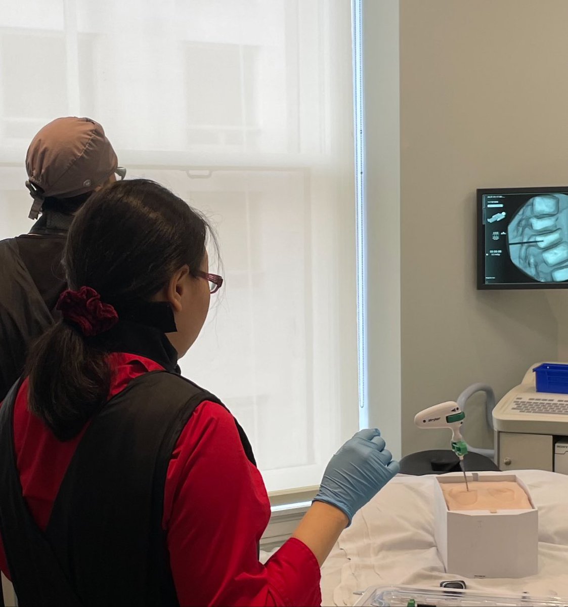 Leena Mathew MD (@lmathew9001) on Twitter photo After a day of patient care our pain fellows spend time on focused practice to hone their interventional skills. Early in fellowship simple simulations + technical  “practice on phantoms before patients” helps build foundational confidence + proficiency safely.#patients first After a day of patient care our pain fellows spend time on focused practice to hone their interventional skills. Early in fellowship simple simulations + technical  “practice on phantoms before patients” helps build foundational confidence + proficiency safely.#patients first